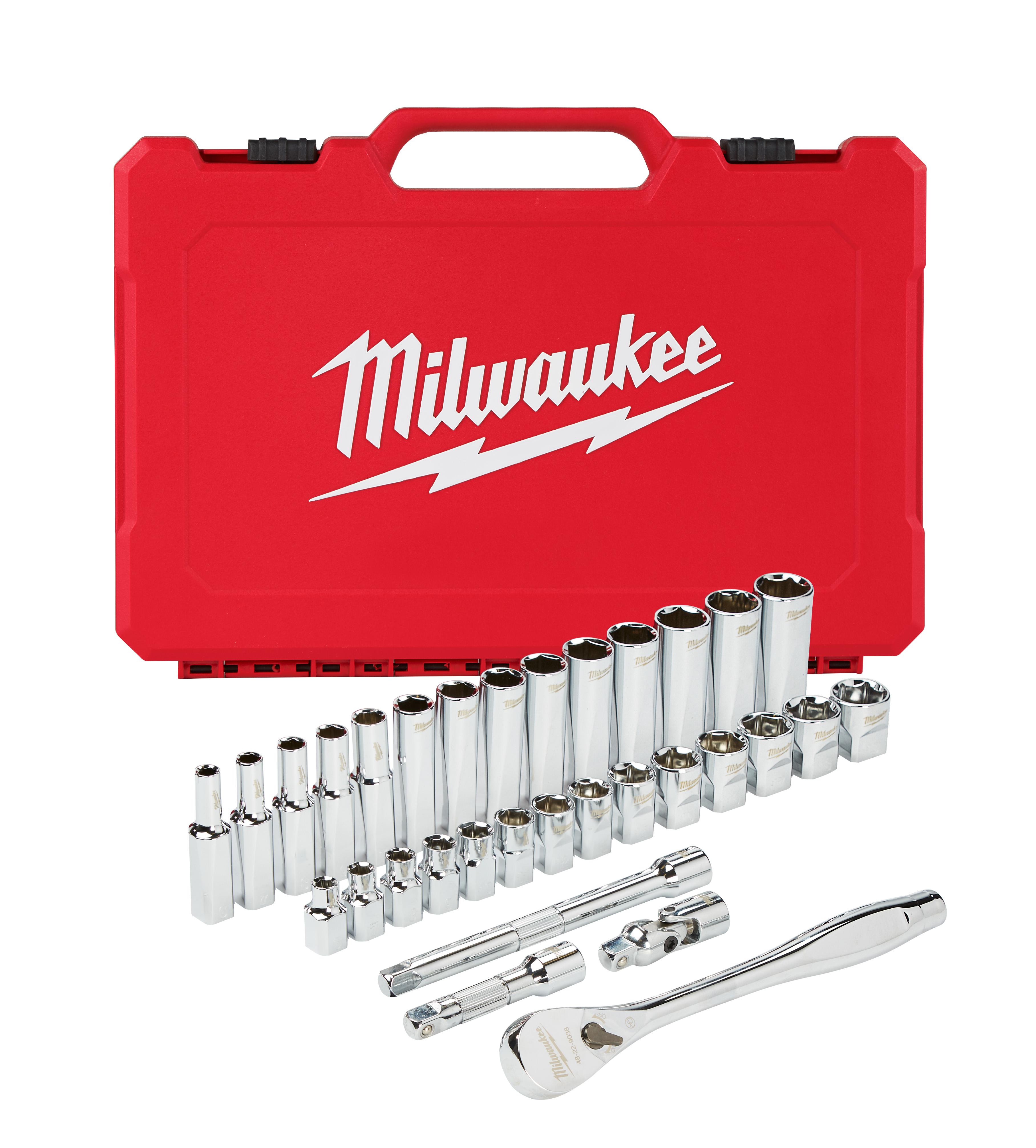 Milwaukee® 48-22-9489 Mechanics Tool Set, Case Tool Storage, 191 Pieces, Alloy Steel/Plastic