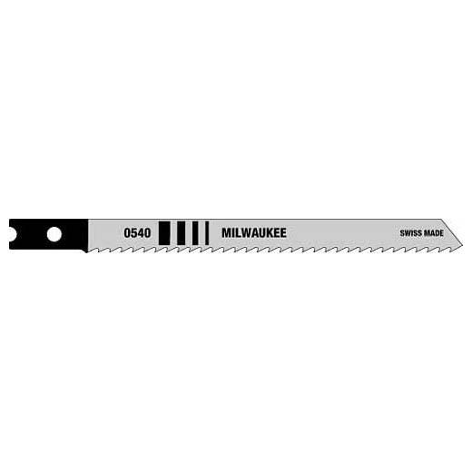 Milwaukee® 48-42-0500 General Purpose Heavy Duty Jig Saw Blade, 4 in L x 9/32 in W, 6 TPI, High Carbon Steel Cutting Edge, High Carbon Steel Body