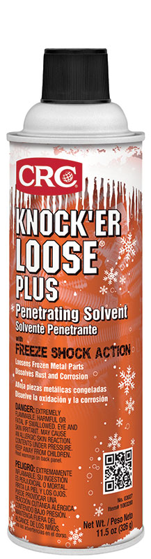 CRC&reg; 03027 Knock'er Loose&reg; Plus Flammable Penetrating Solvent, 20 oz Aerosol Can, Liquid Form, Reddish, 0.84