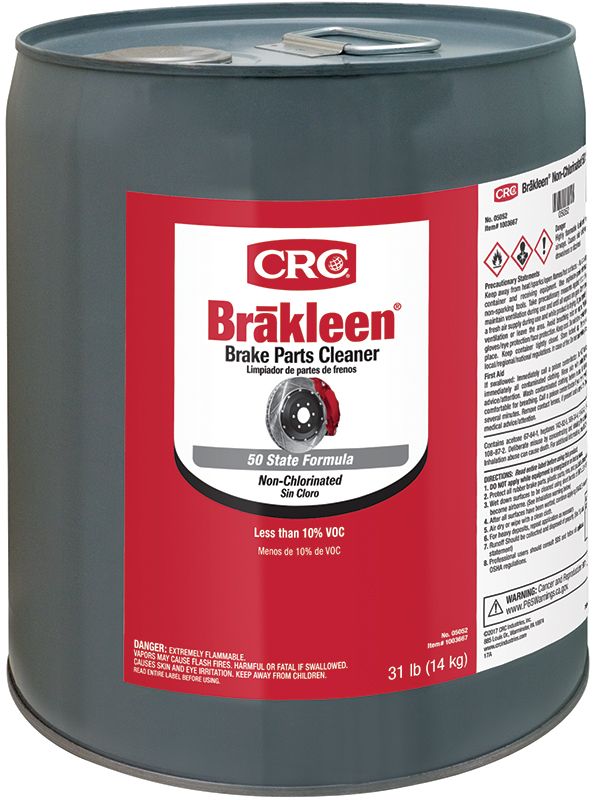 CRC® 05051 Brakleen® Extremely Flammable Non-Chlorinated Brake Parts Cleaner, 1 gal Bottle, Liquid, Clear, Solvent