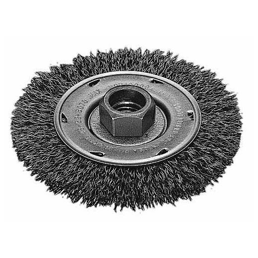 Milwaukee® 48-52-1350 Cup Brush, 4 in Dia Brush, 5/8-11 Arbor Hole, 0.02 in Dia Filament/Wire, Knot, Carbon Steel Fill