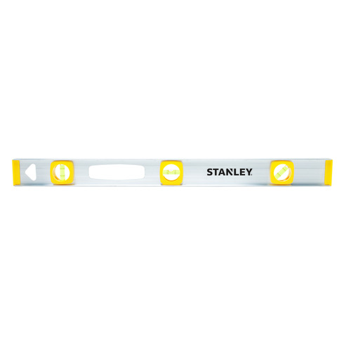 product Stanley® 42-076 Flat Base Lightweight I-Beam Level, 48 in L, 3 Vials, Aluminum, (1) Level/(2) Plumb Vial Position, 0.002 in Accuracy