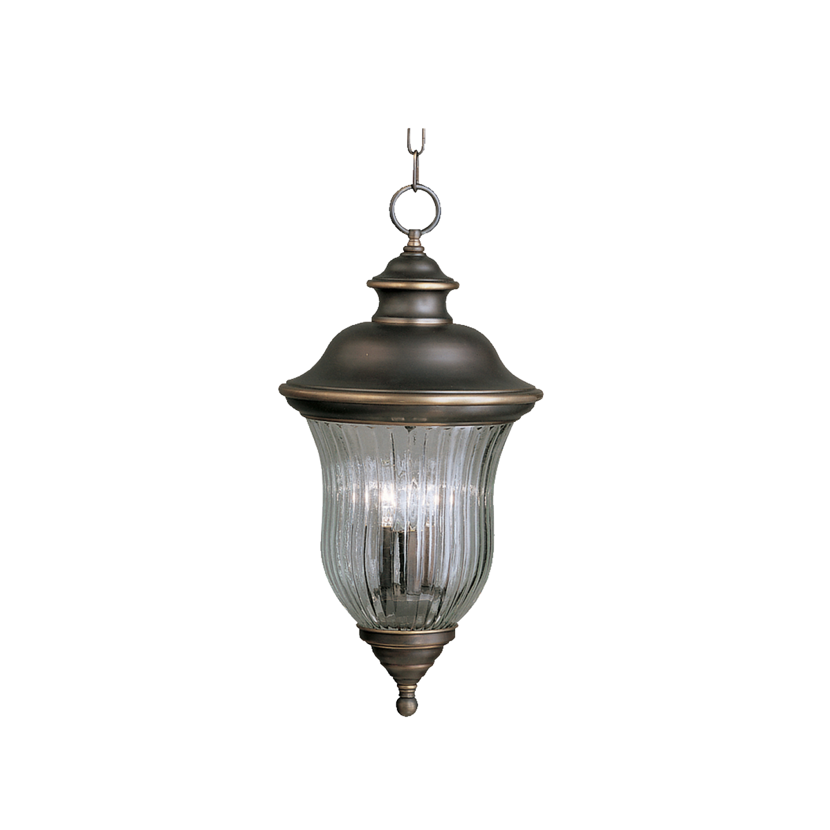 Kichler Sausalito Olde Bronze Traditional Clear Glass Teardrop Pendant Light