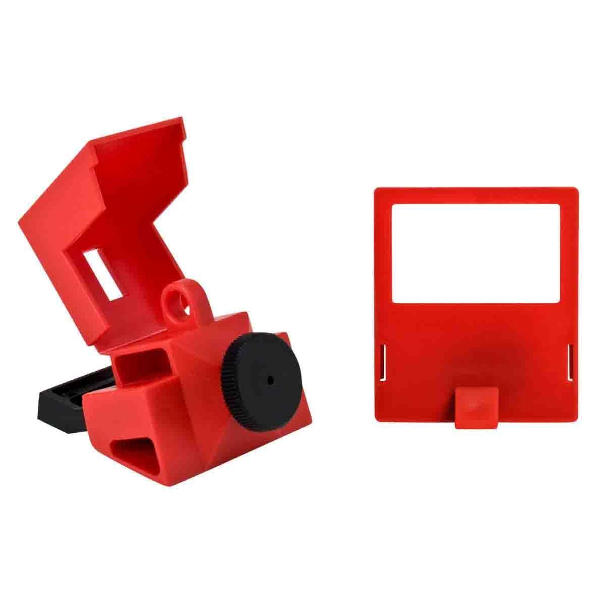 product Brady® 65674 Small Electrical Plug Lockout, For Use With 110 VAC Electrical Plug, 1 Padlocks, 1/2 in Dia Max Padlock Shackle, Polypropylene, Red