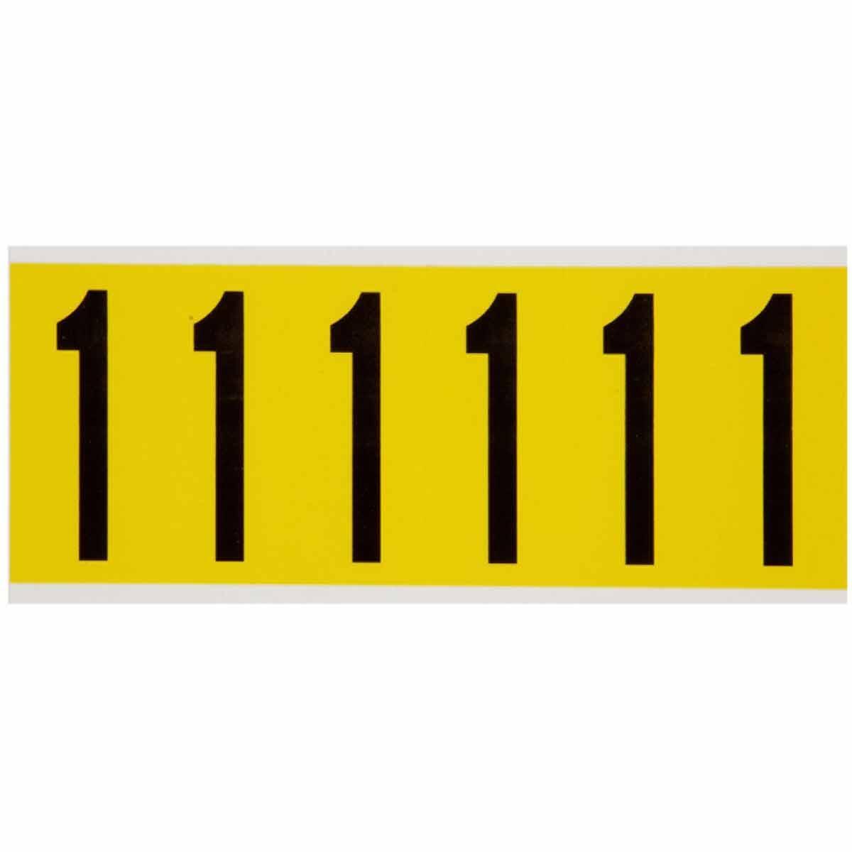 Brady&reg; Quik-Align&reg; 5180-4 Non-Reflective Number Label, Black 4 Character, 6 in H, White Background, B-933 Vinyl