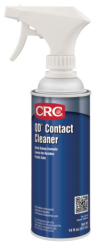 CRC® 02130 QD® Extremely Flammable Contact Cleaner, 16 oz Aerosol Can, Alcohol Odor/Scent, White, Liquid Form