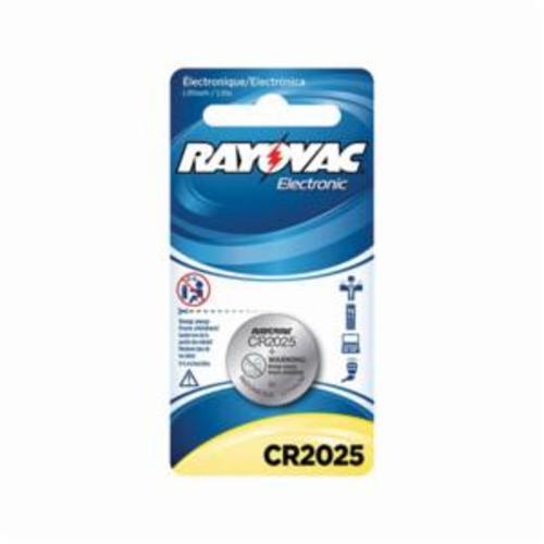 Rayovac&reg; KECR2025-1 Electronic Keyless Entry Battery, Lithium-Manganese Dioxide, 3 V DC Nominal, 165 mAh Nominal, 2025
