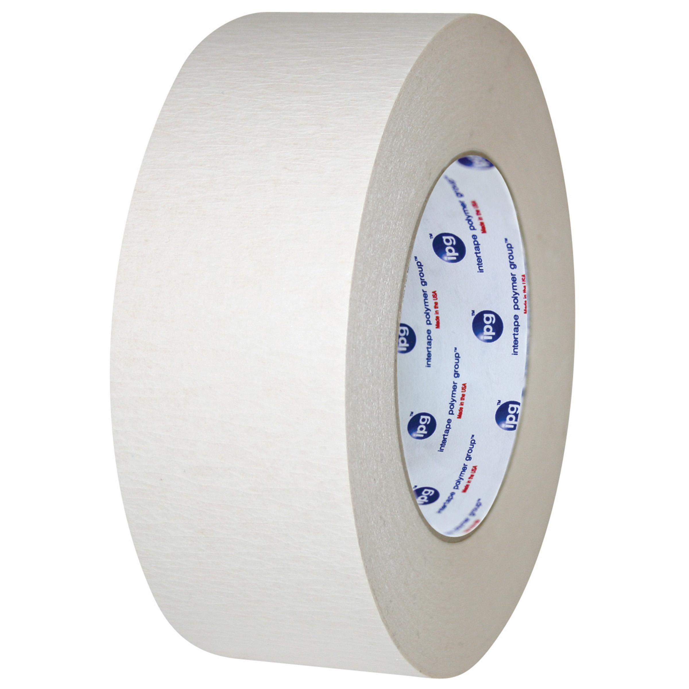 Intertape® PB1...11 Moisture-Resistant Specialty Grade Masking Tape, 54.8 m L x 18 mm W, 5.7 mil THK, Natural Rubber/Resin Adhesive, Medium Crepe Paper Backing