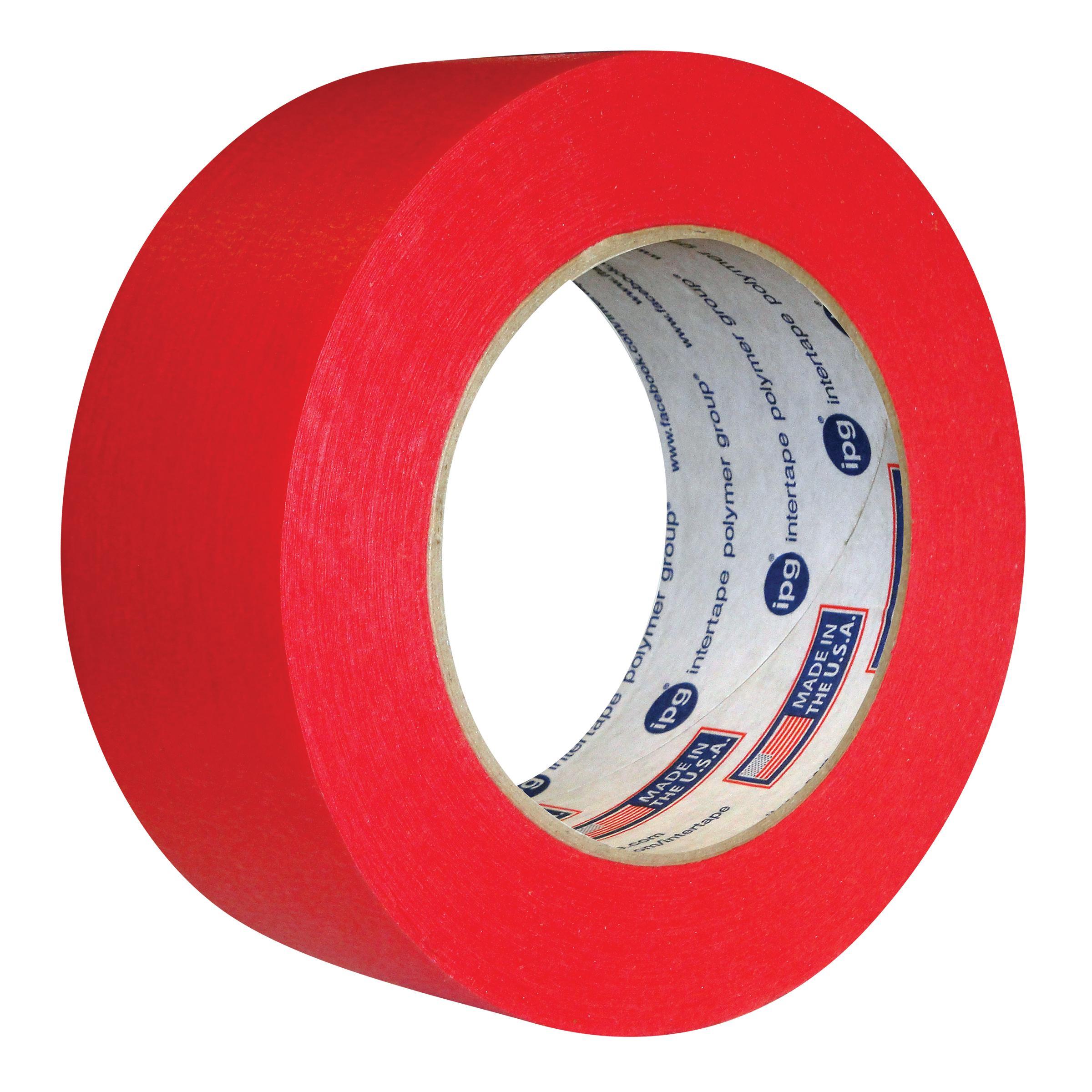 Intertape® PG505.122 PG505 Utility-Grade Masking Tape, 54.8 m L x 36 mm W, 5.8 mil THK, Natural Rubber Resin Adhesive, Crepe Paper Backing