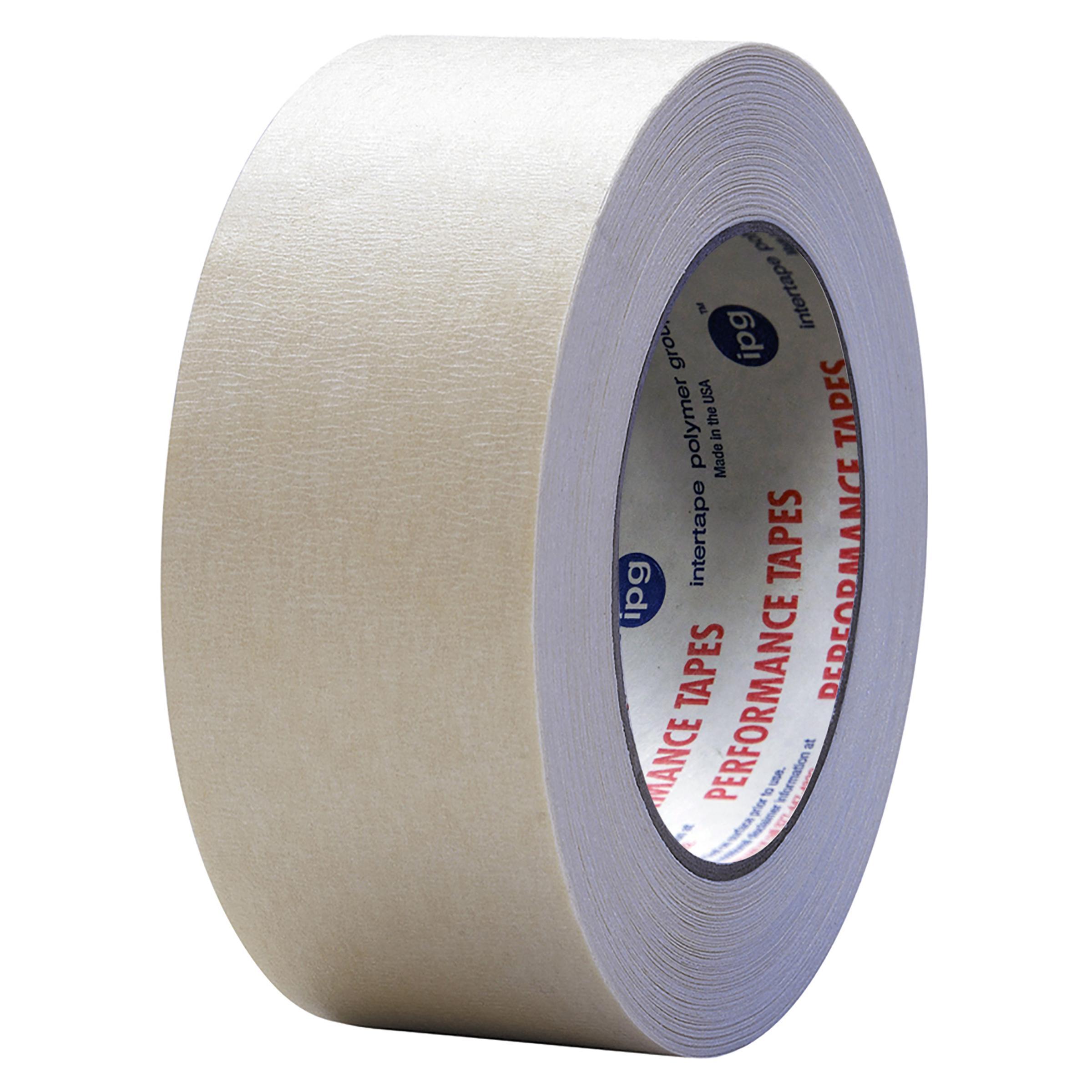 Intertape&reg; 87201 513 Utility Grade Masking Tape, 54.8 m L x 48 mm W, 5 mil THK, Natural/Synthetic Rubber Adhesive, Crepe Paper Backing