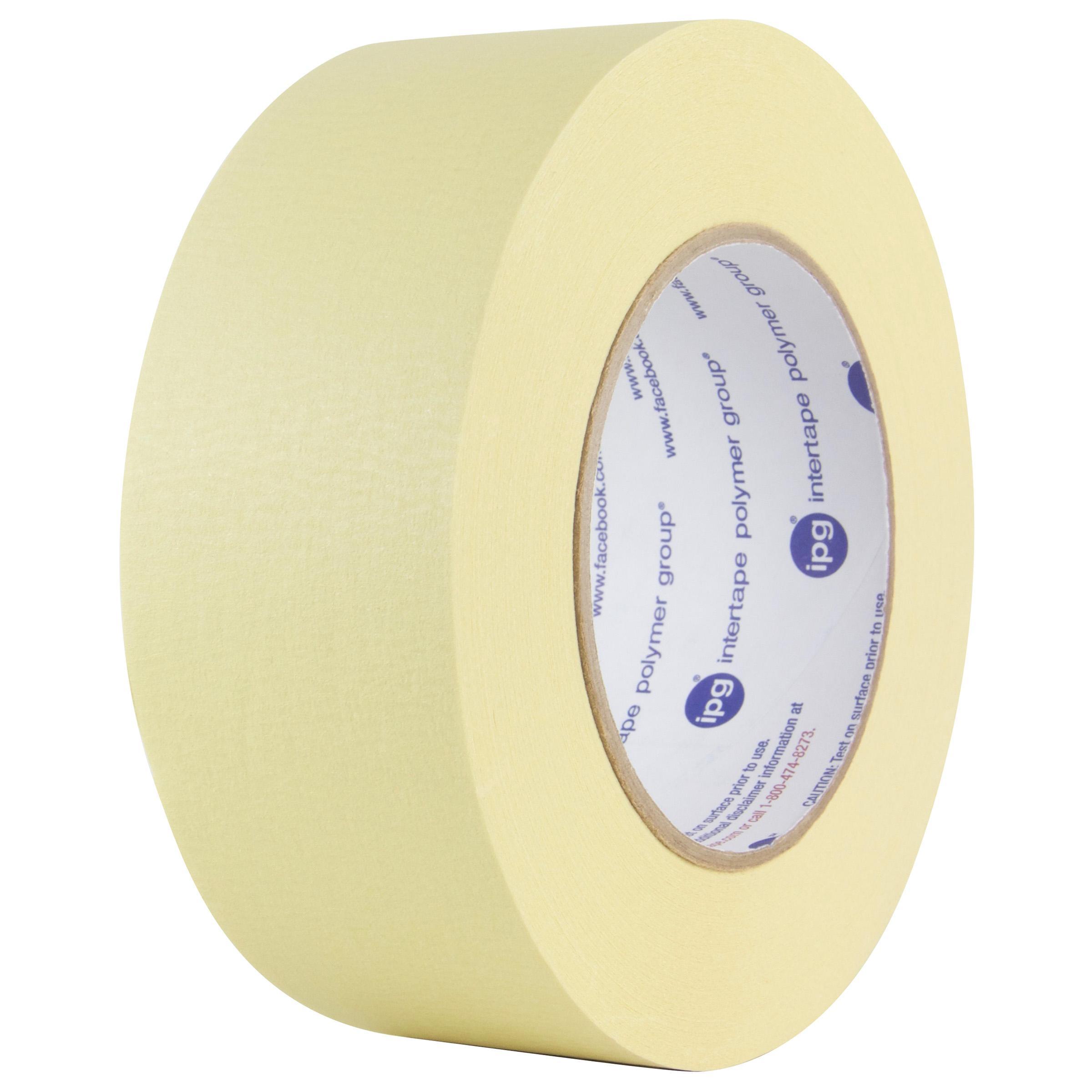 Intertape® PG21..178 High Temperature Premium-Grade Masking Tape, 55 m L x 18 mm W, 7.3 mil THK, Rubber Resin Adhesive, Fine Crepe Paper Backing