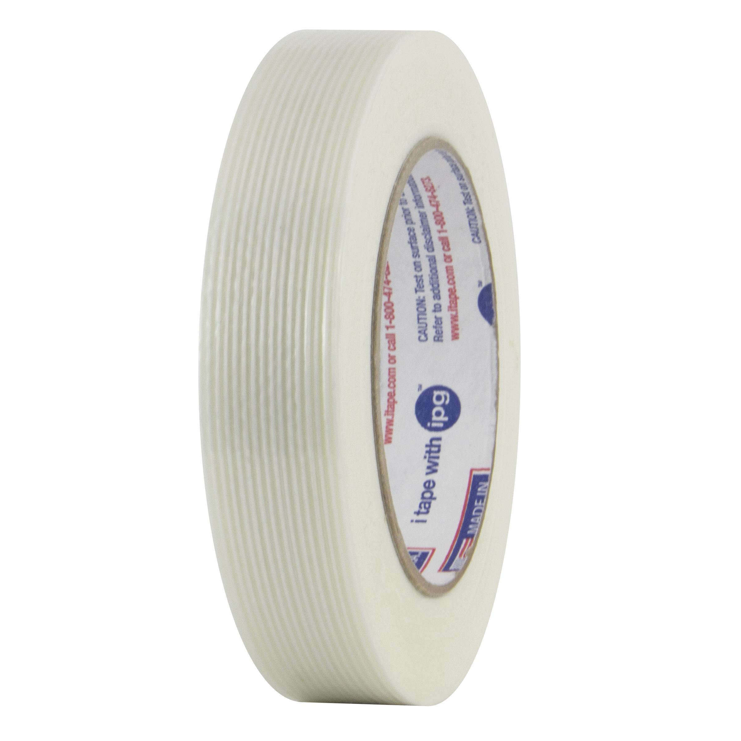 Intertape® 82741 592 Medium Grade Double Sided Tape, 36 yd L x 2 in W, 6 mil with Liner/10.4 mil without Liner THK, Natural Rubber/Resin Adhesive, Crepe Paper Backing, Natural