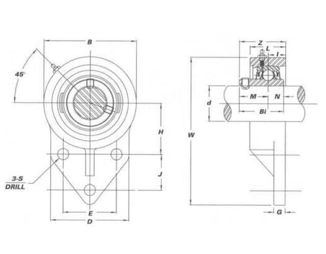 IPTCI Bearings SUCNPFB 206 19 IPTSUCNPFB206-19