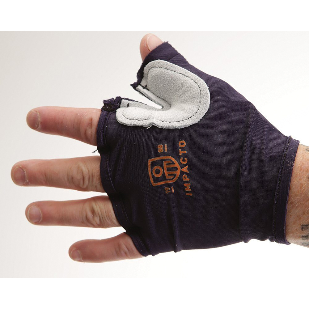 Impacto&reg; 502-10LPR Anti-Impact Gloves, L, Nylon Fabric