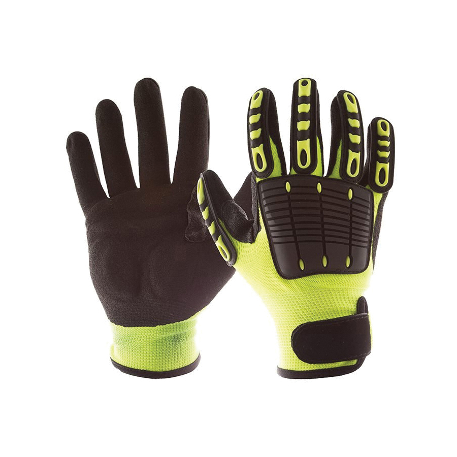 Impacto&reg; NS2820050 Back Tracker Gloves With Wrist Support and Gel Palm Padding, XL, Adjustable Cuff