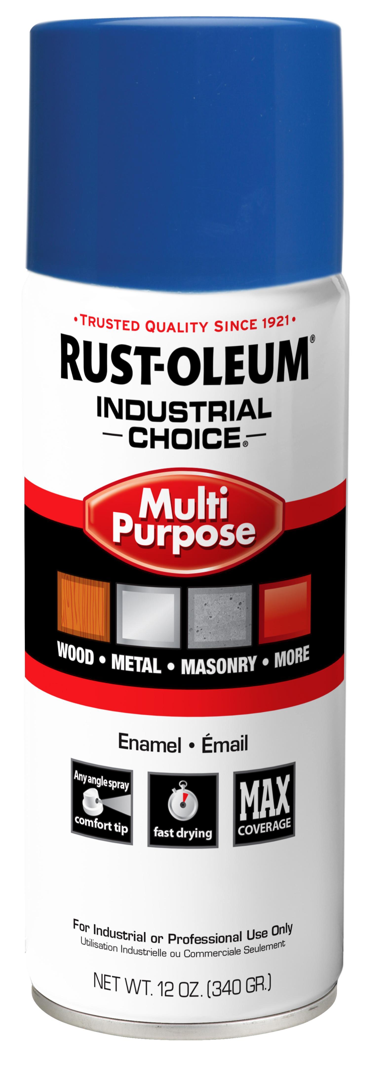 Industrial Choice&reg; 1626830V 1600 System Multi-Purpose Enamel Spray Paint, 12 oz Container, Aerosolized Mist Form, True Blue, 12 to 15 sq-ft Coverage, 1 to 24 hr Curing