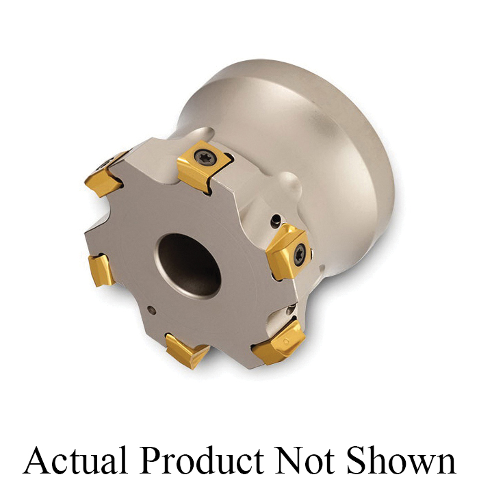 product Seco 02685793 Double Octomill™ Double Sided Insert Indexable Face Mill With Internal Coolant Supply, ANSI Code: R220.48-02.50-09-05SA, 78 mm Dia Cutting, 32 mm Dia Shank, 40 mm OAL, 6 mm Max Depth of Cut, 3/4 in Dia Arbor Hole, 40 deg Lead Angle