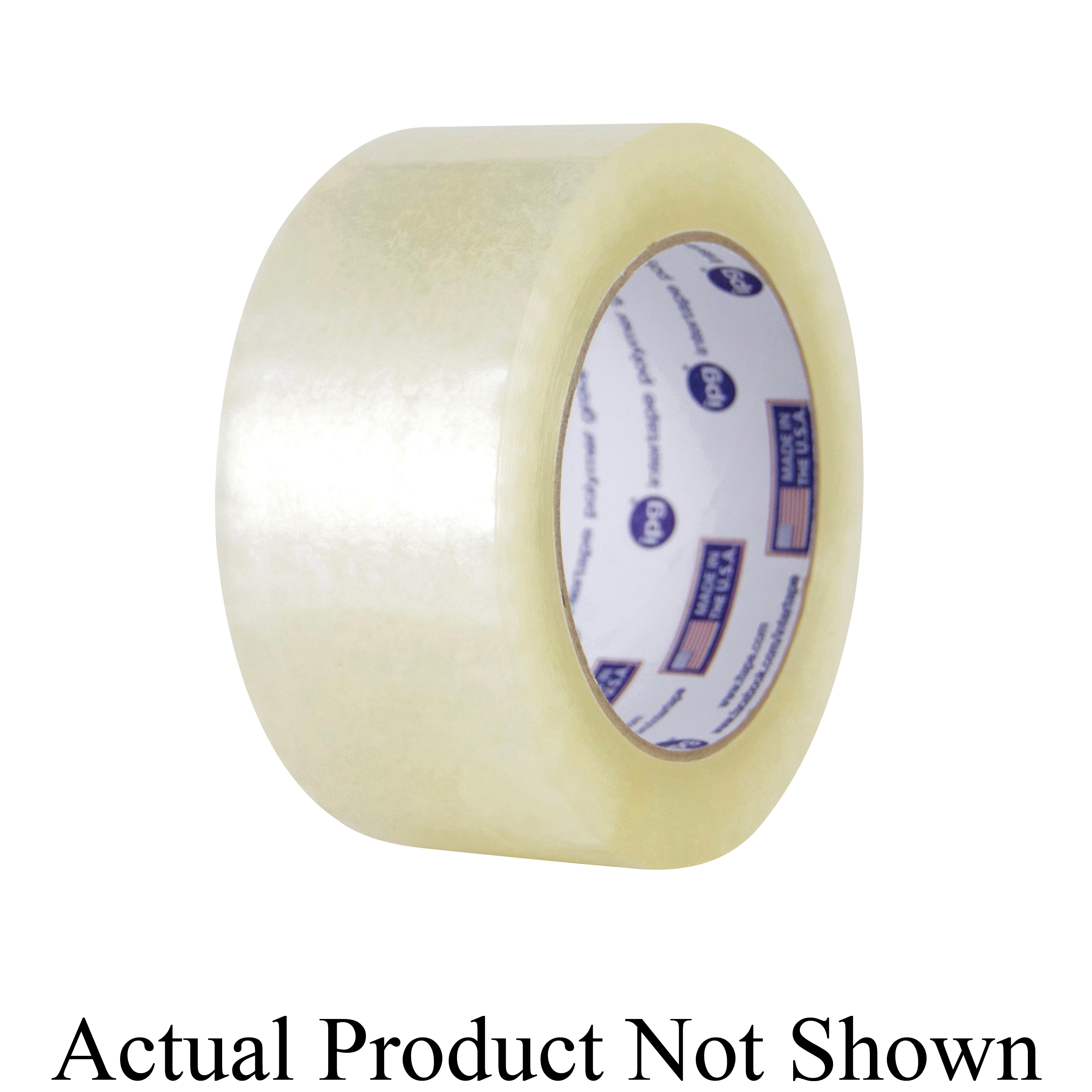 product Intertape&reg; F4502 6151QT Hand Length Utility-Grade Carton Sealing Tape, 100 m L x 48 mm W, 1.7 mil THK, Hot Melt Synthetic Rubber Resin Adhesive, Biaxially Oriented Polypropylene Film Backing, Clear