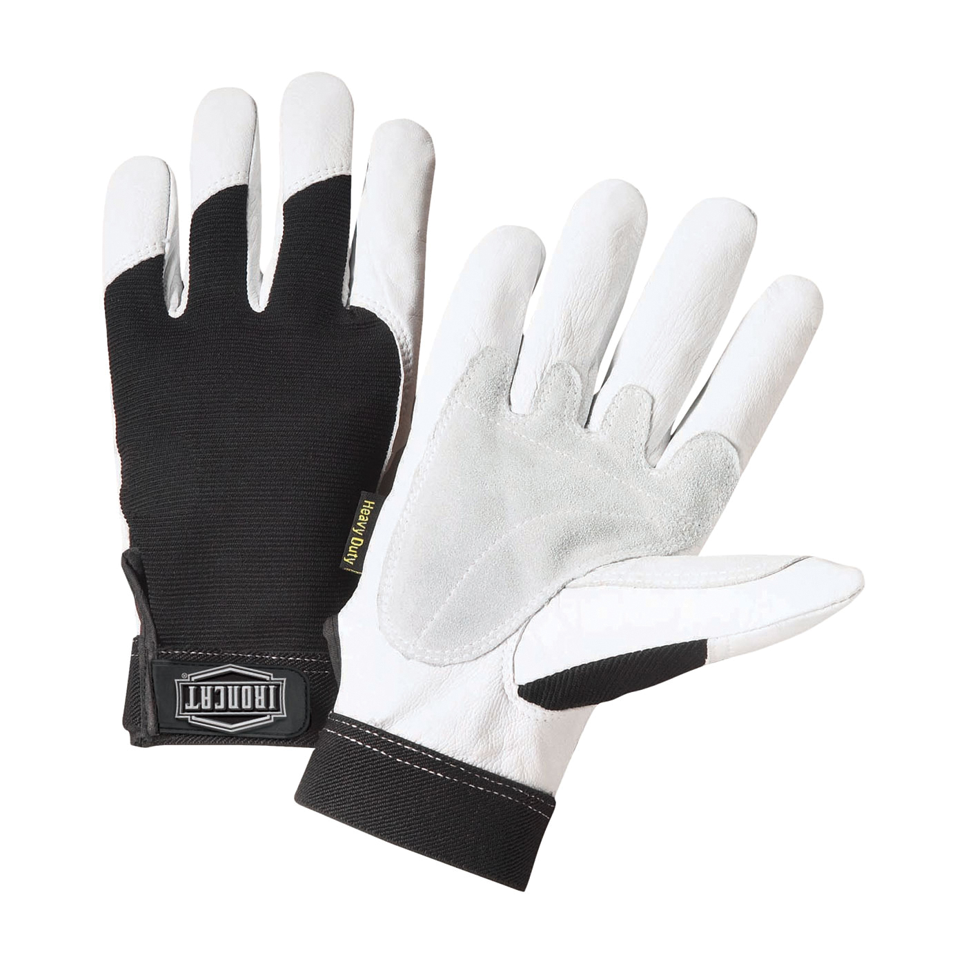 Ironcat® 9076/L 9076 General Purpose Gloves, Cowskin Leather/Grain Water Buffalo Leather/Kevlar® Thread, Slip-On Cuff, 11 in L