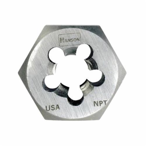 product Irwin® Hanson® 7407 Flat Hexagon Rethreading Taper Pipe Die, 1-11-1/2 NPT Thread, 1 in THK, 2-3/8 in OD Die, High Carbon Steel
