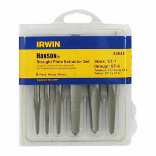 Irwin® Hanson® 11135ZR Screw Extractor and Drill Bit Set, 35 Pieces, HSS/High Carbon Steel