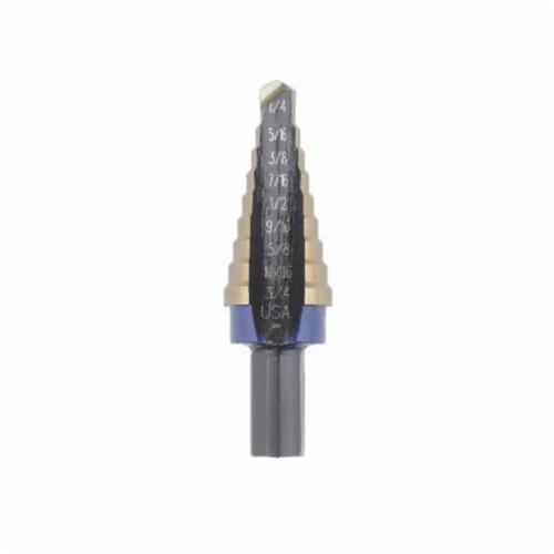 Irwin® Unibit® 10310 Self-Starting Step Drill Bit, 1/2 in Dia Min Hole, 1/2 in Dia Max Hole, 1 Steps, 1 Hole Sizes, 1/4 in Shank