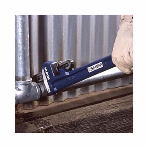 Irwin&reg; Vise-Grip&reg; 274101 Heavy Duty Pipe Wrench, 1-1/2 in Pipe, 10 in OAL, Quick-Adjusting Jaw, Blue Cast Iron Handle, Spin Nut Adjustmen