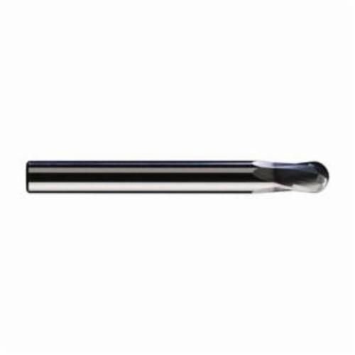 Seco JABRO&reg; HSM/Tornado 12510 JH111 Ball End Center Cutting Single End Mill, 3 mm Dia Cutter, 3 mm Length of Cut, 2 Flutes, 3 mm Dia Shank, 50 mm OAL, MEGA-64/PVD Coated