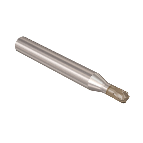 product JABRO® 03067301 JABRO® HFM JHF181 Center Cutting High Feed Single End End Mill, 8 mm Dia Cutter, 2 mm Corner Radius, 2 mm Length of Cut, 4 Flutes, 8 mm Dia Shank, 55 mm OAL, HXT/PVD Coated
