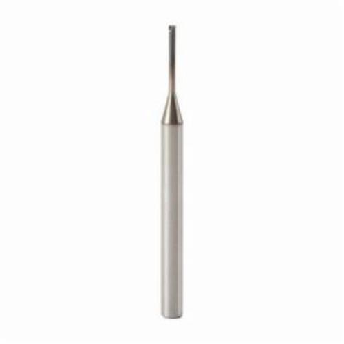 Seco JABRO&reg; Mini 32092 Mini JM103 Center Cutting Single End Mill, 0.5 mm Dia Cutter, 0.01 mm Corner Radius, 0.25 mm Length of Cut, 2 Flutes, 3 mm Dia Shank, 40 mm OAL, MEGA-64-T/PVD Coated