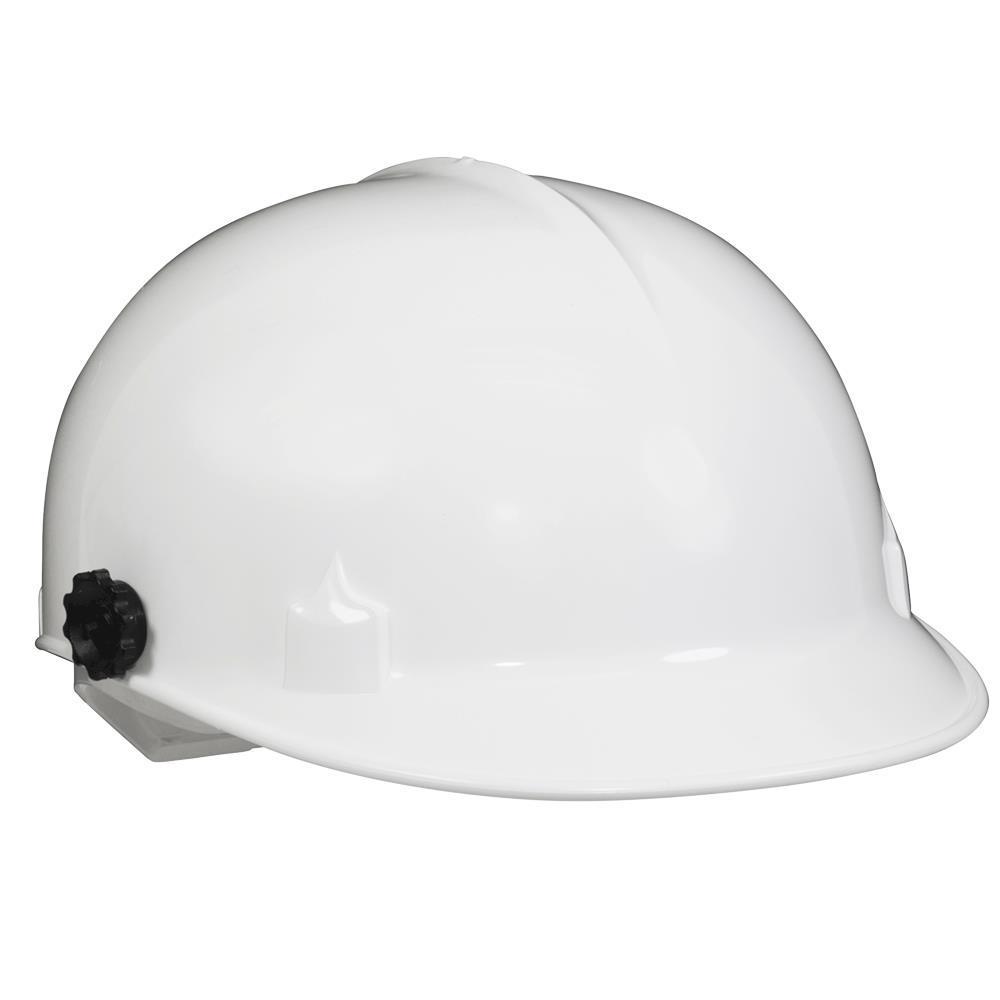 Jackson Safety 20186 BC100 Lightweight Bump Cap With Faceshield Attachment, White, HDPE, 4-Point Pinlock Suspension