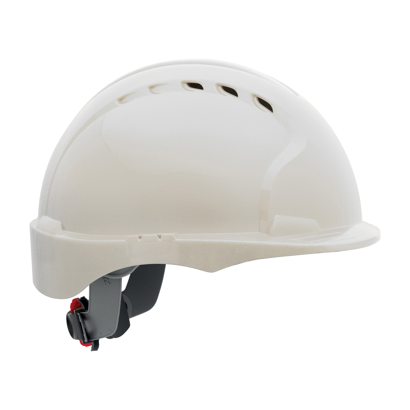 JSP&reg; 280-EV6161-60 Evolution&reg; 6161 Deluxe Full Brim Non-Vented Hard Hat, 6-5/8 Fits Mini Hat, 8 Fits Max Hat, HDPE, 6-Point Suspension, ANSI Electrical Class Rating: Class E, ANSI Impact Rating: Type I, Wheel Ratchet Adjustment