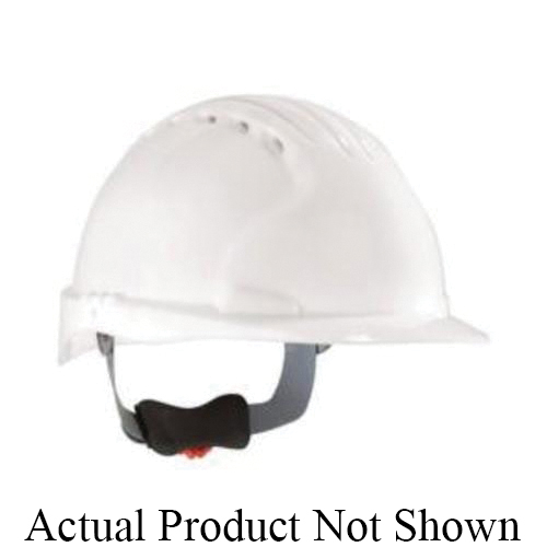 JSP&reg; 280-EV6121-39 Evolution&reg; 6121 Non-Vented Standard Brim Hard Hat, 6-5/8 Fits Mini Hat, 8 Fits Max Hat, HDPE, 6-Point Polyethylene Suspension, ANSI Electrical Class Rating: Class E, ANSI Impact Rating: Type I, Slip Ratchet Adjustment