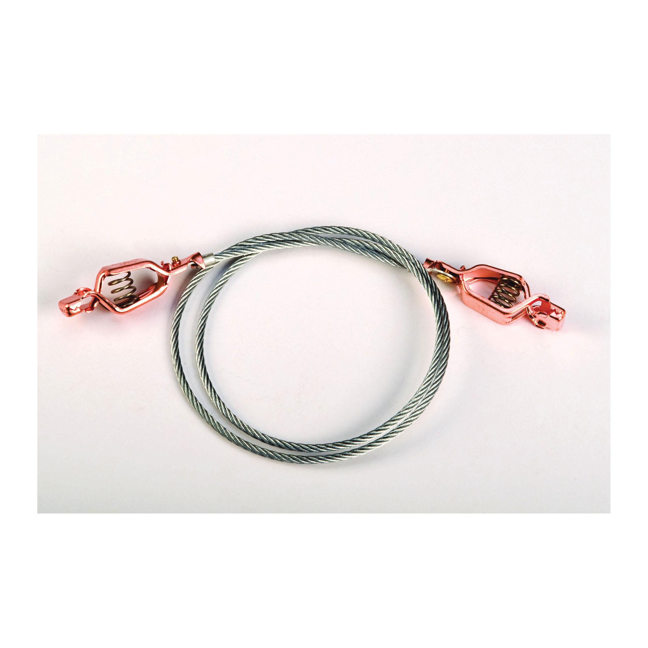 product Justrite® 08496 Antistatic Wire With Hand Clamp and 1/4 in Terminal, 10 ft L, Coiled Flexible Wire