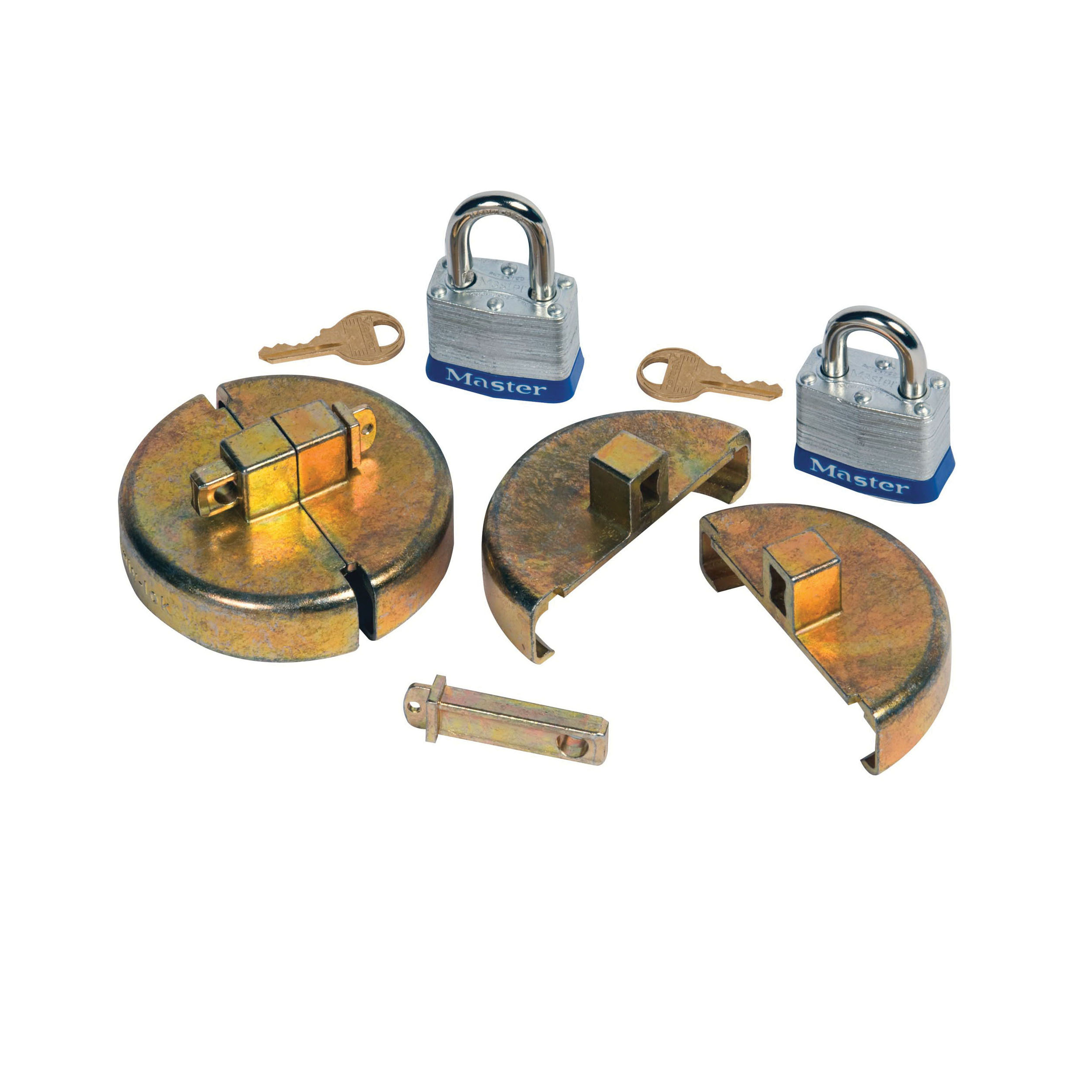 product Justrite® 08508 Drum Lock Set, For Use With 55 gal Steel Drums, Zinc, Brass