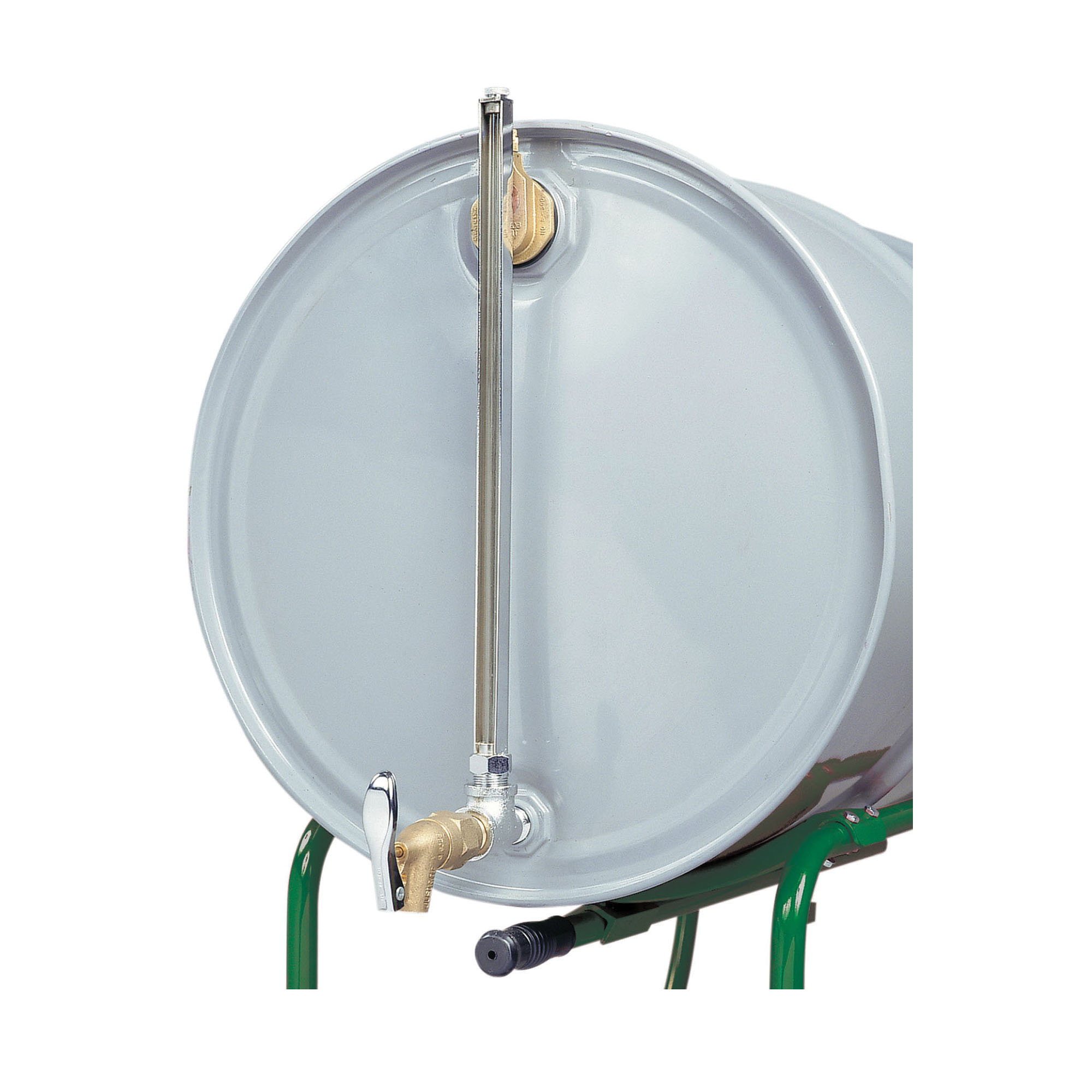 product Justrite® 08101 Vertical Drum Vent, 2 in NPT/NPS Bung, Plated Steel Flame Arrestor, For Use With 205 L Petroleum Based Solvent Drums, Brass, Brass