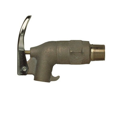 product Justrite® 08552 Drum Gate Valve, 2 in MNPT Inlet, PTFE Seal, Brass Body, Self-Close Closure