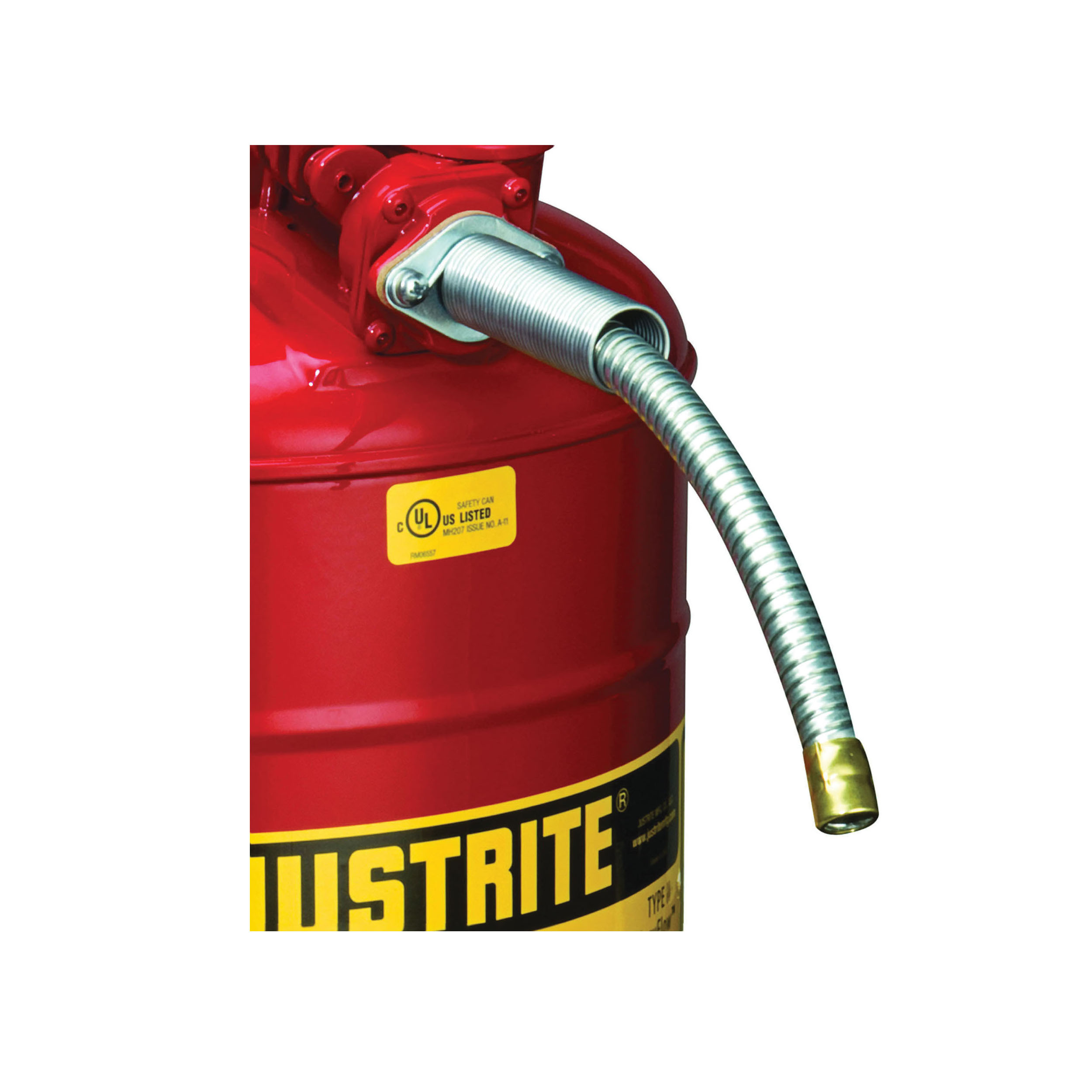 product Justrite® 28177 HPLC Manifold With Stainless Steel Quick Disconnect, For Use With Safety Disposal Cans, Stainless Steel/Polypropylene, Silver/White, Specifications Met: OSHA Approved, NFPA Code 30