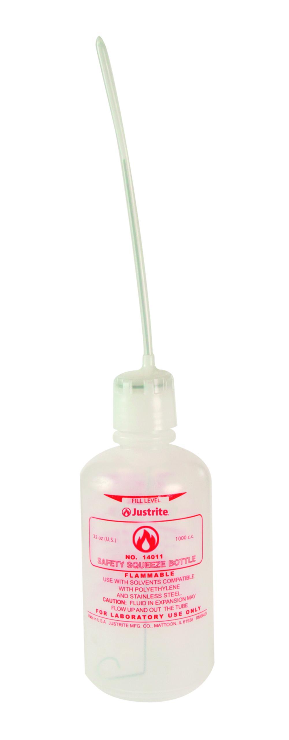 product Justrite® 7150110 Type I Safety Can With Swinging Handle, Stainless Steel Flame Arrester and 11202Y 1/2 in OD x 11-1/4 in H Polypropylene Funnel, 5 gal Capacity, 11-3/4 in Dia x 16-7/8 in H, Steel, Red