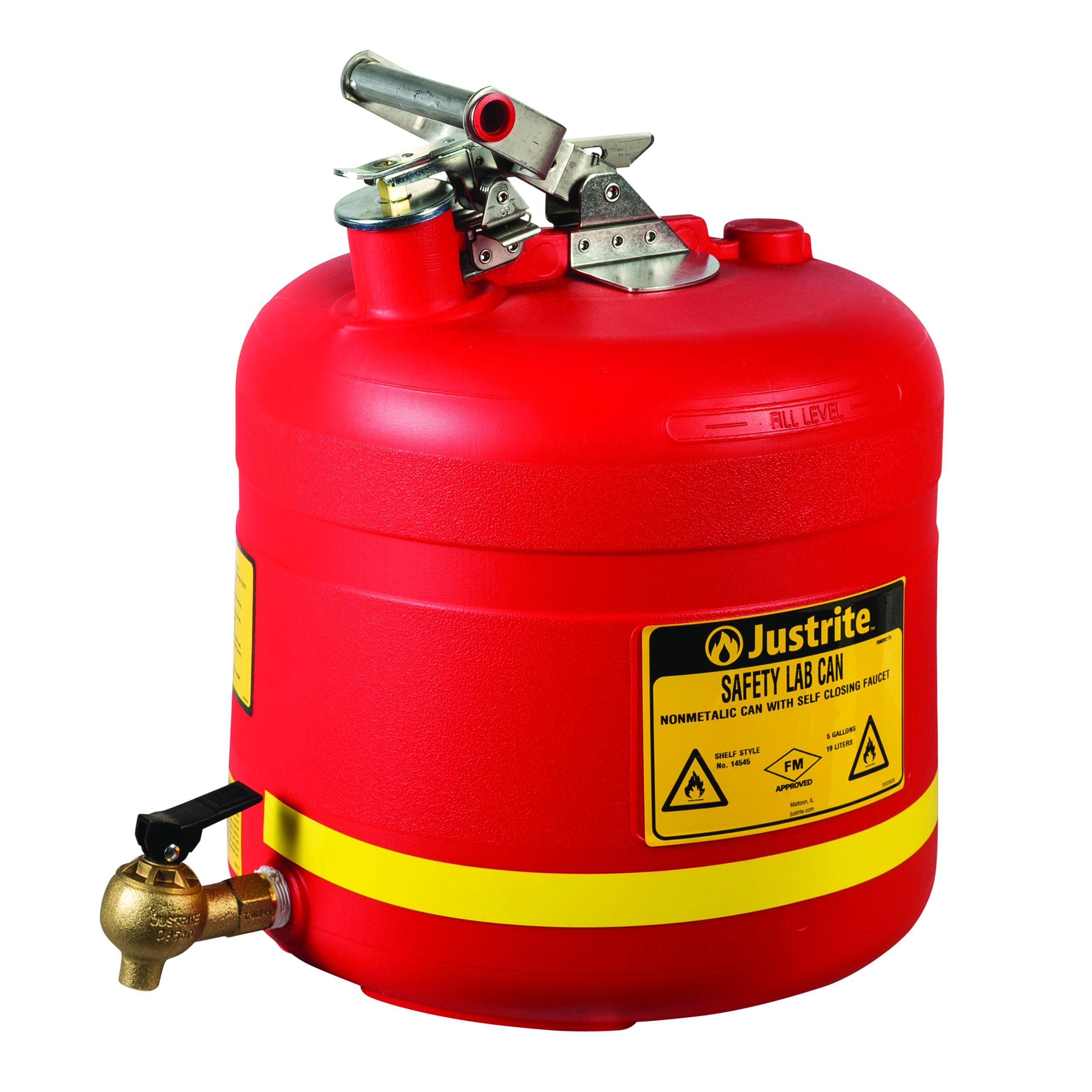 Eagle Manufacturing UI50SG Type I Safety Can, 5 gal Capacity, 12-1/2 in Dia x 13-1/2 in H, Hot Dipped Galvanized Steel, Green