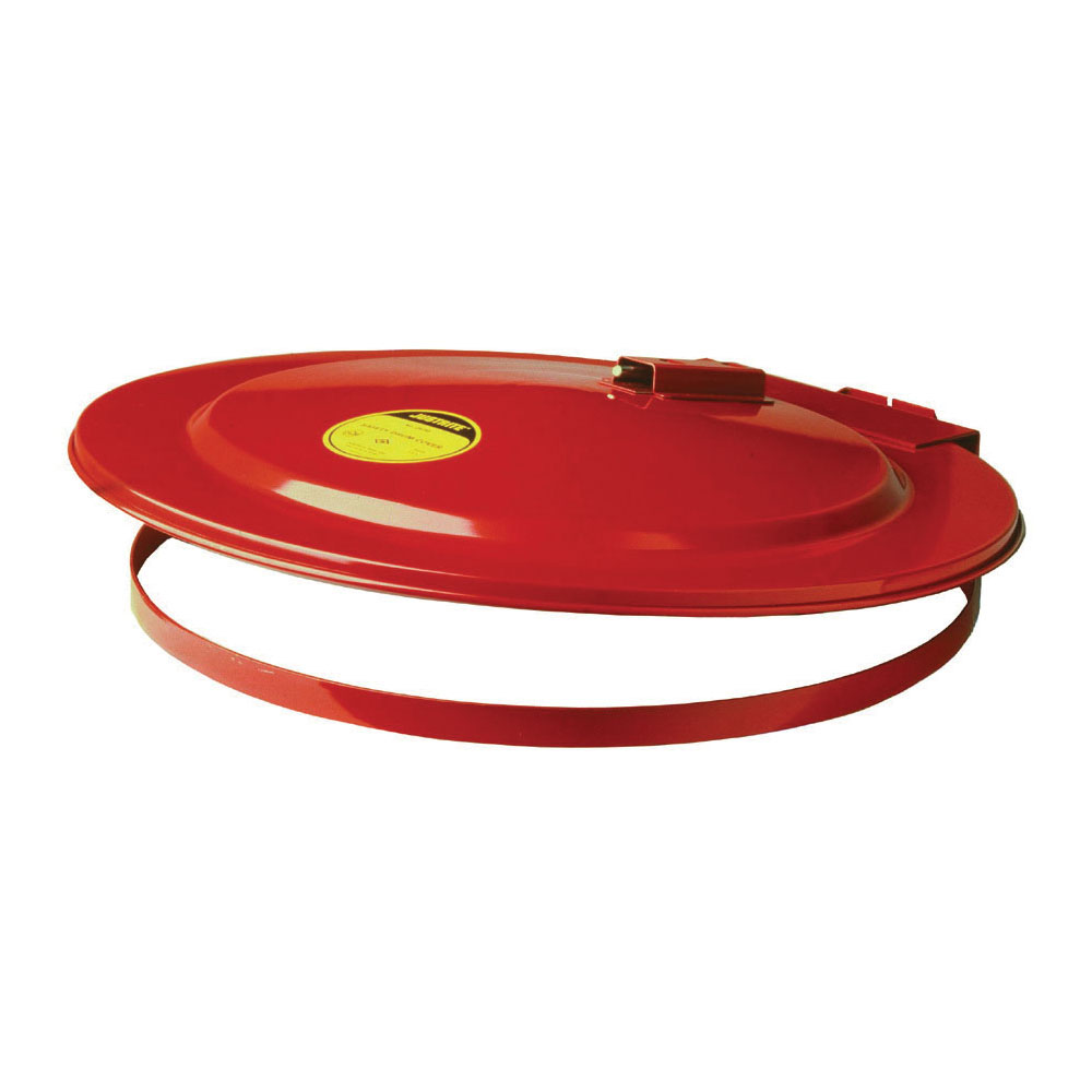 product Justrite® 26750 Self-Closing Safety Drum Cover With Fusible Link, For Use With 55 gal Drums, Steel, Red