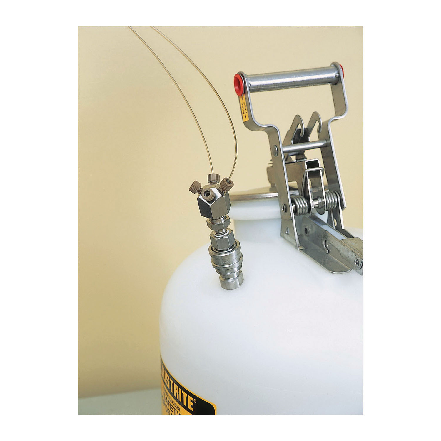 product Justrite® 11007 Flame Arrester, For Use With AccuFlow™ Type I and Type II Safety Cans, Stainless Steel, Silver