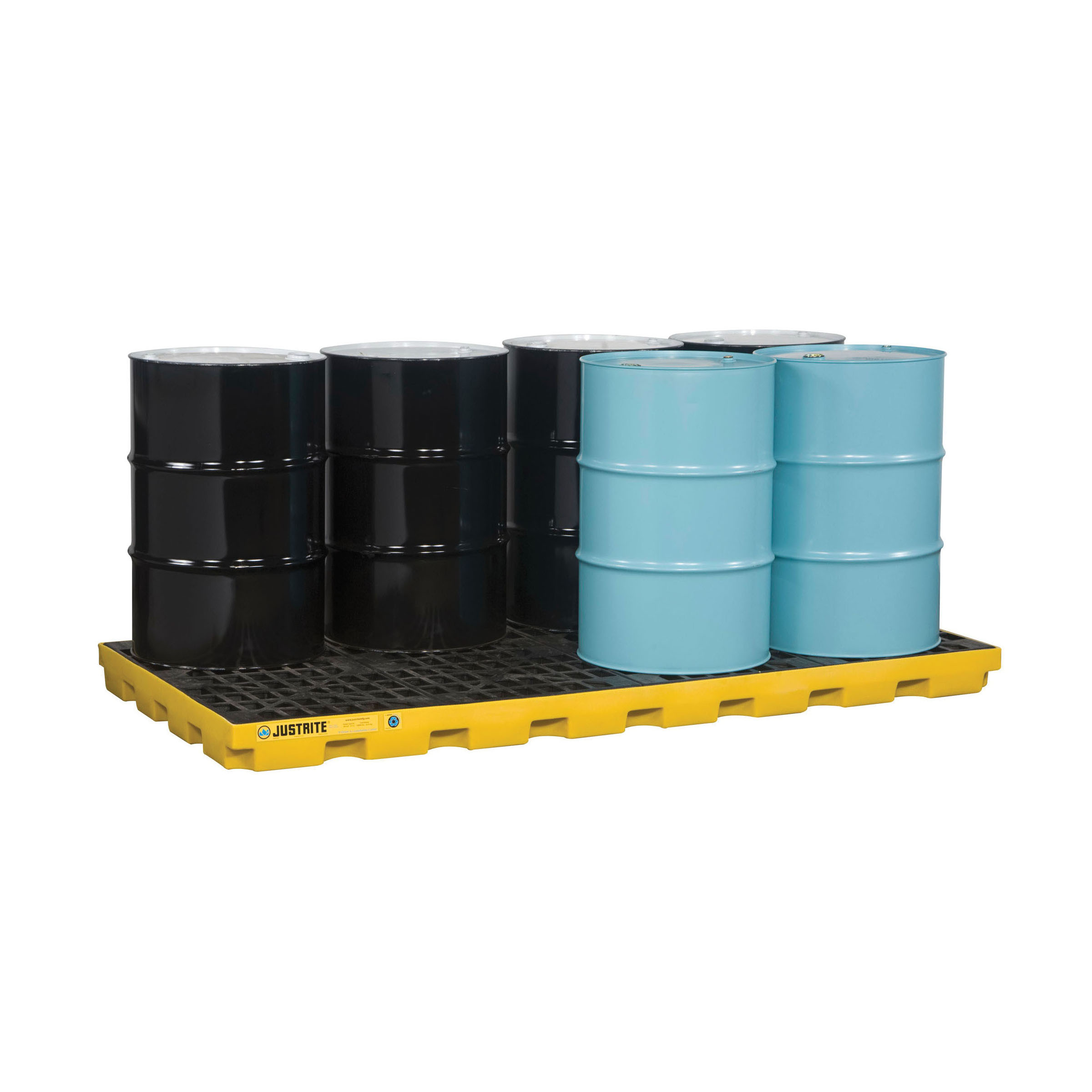 Justrite&reg; 28660 EcoPolyBlend&trade; Accumulation Center, 8 Drums, 98 gal Spill, 10000 lb Load, 45% Recycled Polyethylene