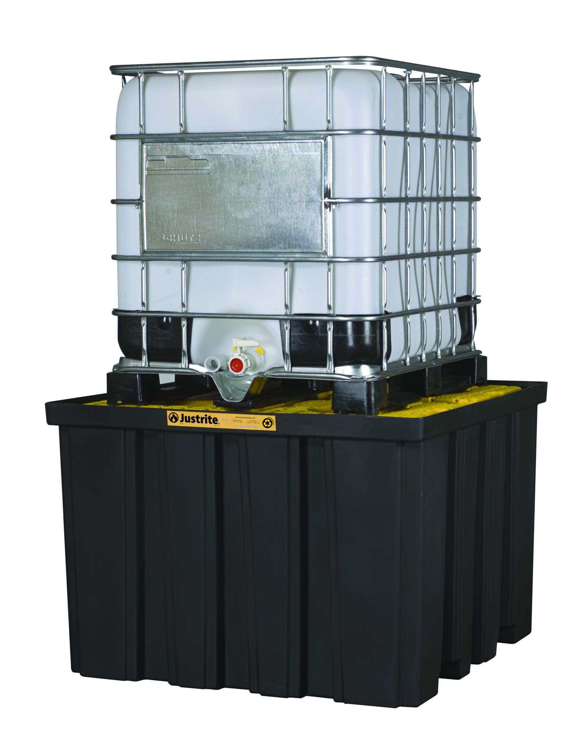 product Eagle Manufacturing 1680 IBC Containment Unit, 10000 lb Load, 400 gal Spill, 67 in L x 67 in W x 26 in H, HDPE