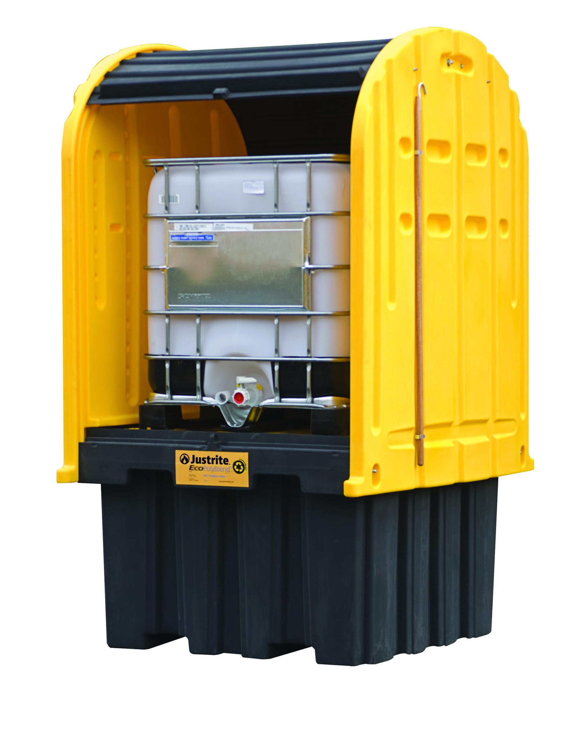 product Eagle Manufacturing 1683 All Poly IBC Containment Unit With Platform, 10000 lb Load, 400 gal Spill, 67 in L x 67 in W x 26 in H, HDPE