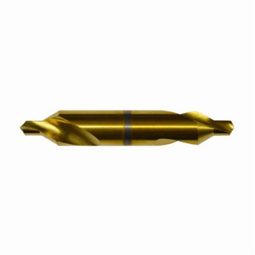 KEO 10200-TIN Double End Plain Standard Combined Drill and Countersink, 5/64 in Drill - Fraction, 0.0781 in Drill - Decimal Inch, 60 deg Included Angle, 118 deg Point Angle, HSS, TiN Coated