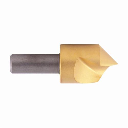 KEO 53108-TIN Single End Countersink, 1 in Dia Body, 1/2 in Dia Shank, 1 Flutes, 82 deg Included, HSS