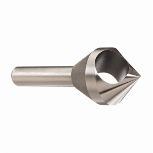 KEO 53515 Single End Zero Flute Countersink and Deburring Tool, 1 in Dia Body, 3/8 in Dia Shank, 82 deg Included, 19/64 in Dia Min Cutting, Cobalt