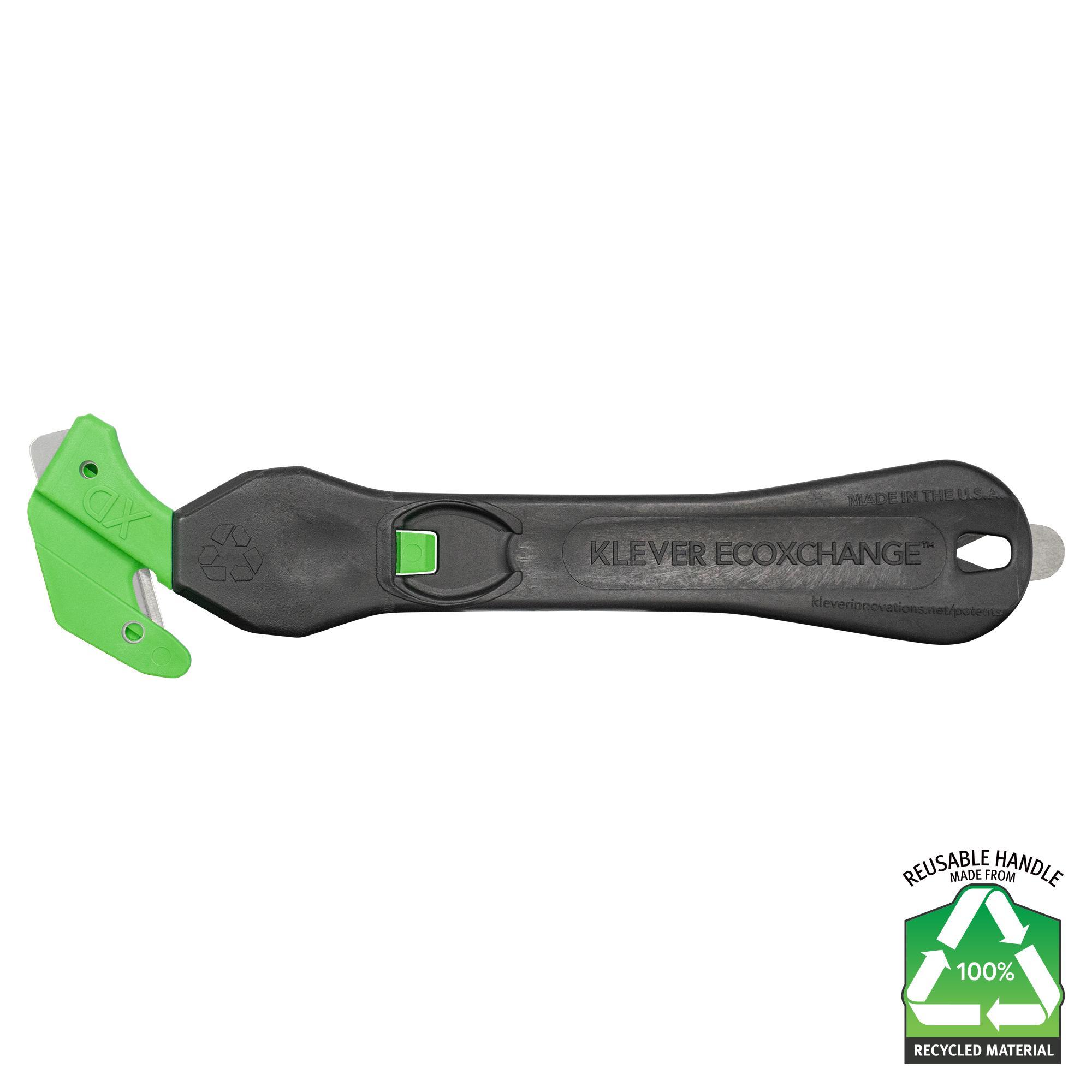 KLEVER INNOVATIONS KCJ-XC-40Y Kurve Head Safety Cutter, 1.12 in W Dual Blade, Carbon Steel Blade, 1 Blades Included, 6.5 in OAL