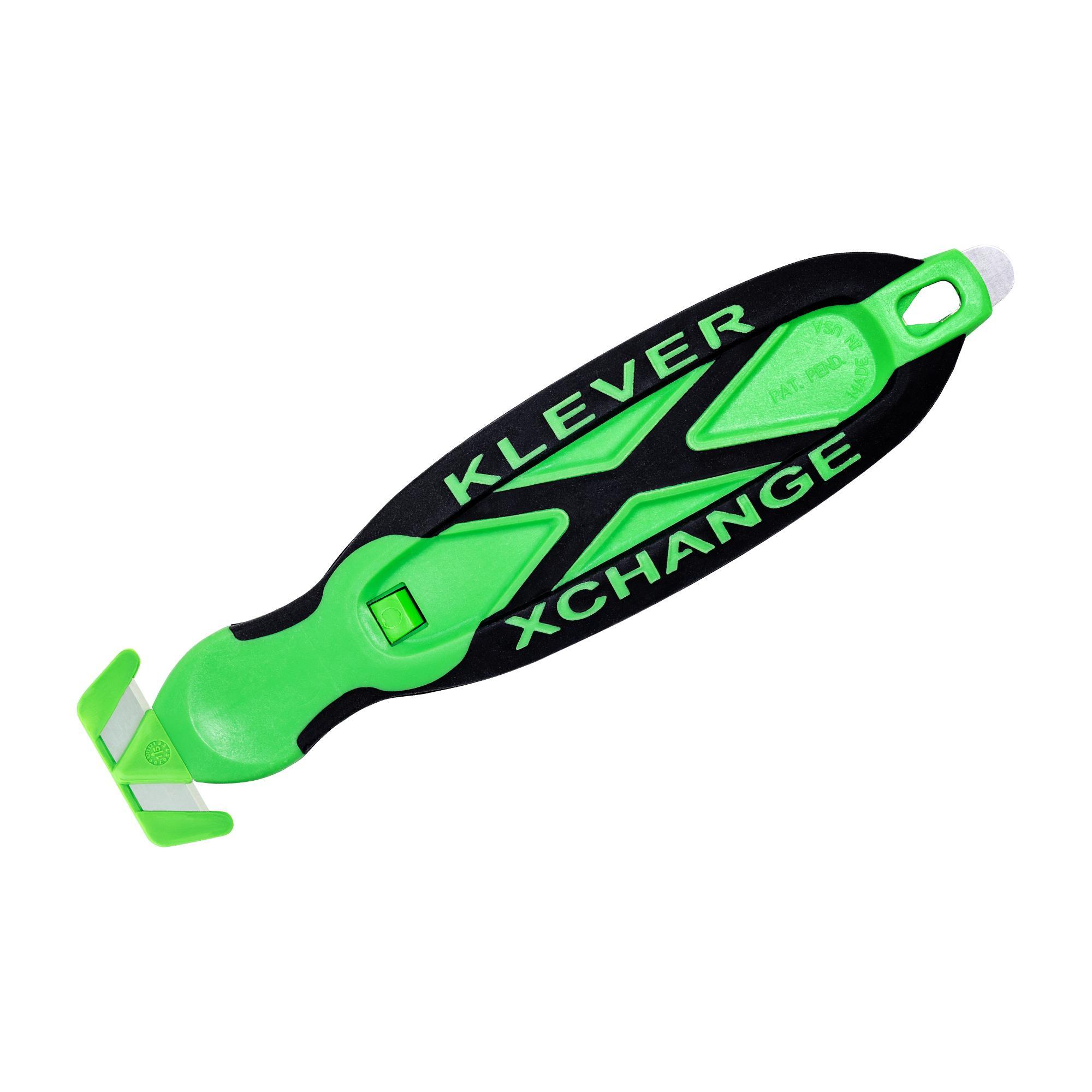 KLEVER INNOVATIONS KCJ-XC-20Y Narrow Head Safety Cutter, 1.37 in W Dual Blade, Button, Carbon Steel Blade, 1 Blades Included, 6.5 in OAL